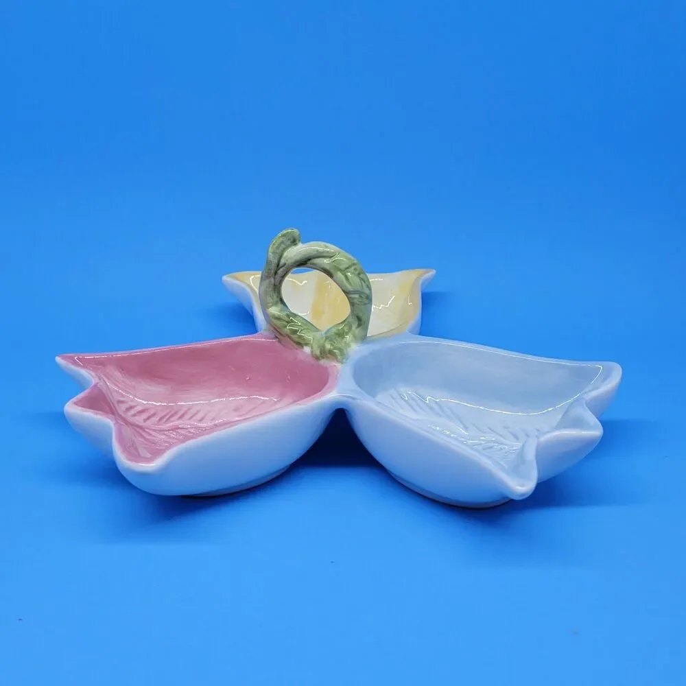 La Dolce Vita By JJG Designs Egg Hunt Collection Tulip Shaped Divided Dish Tray